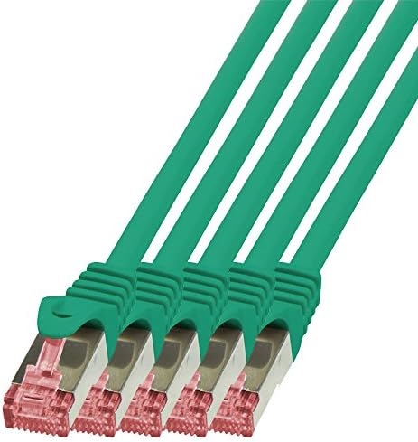 BIGtec LAN Kabel 5 Stück 10m Netzwerkkabel Ethernet Internet Patchkabel CAT.6 rot Gigabit SFTP doppe