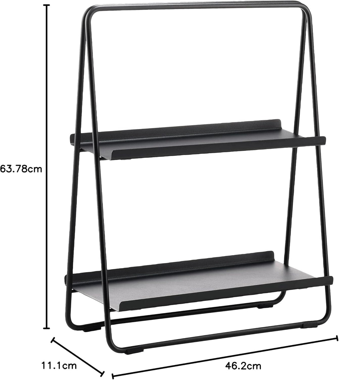 Zone Denmark A-Table Kleines Regal, Standregal aus Metall, 43 x 23 x 58 cm, Schwarz 58cm Schwarz, 58