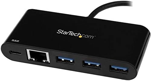 StarTech.com 3 Port USB 3.0 Hub mit Gigabit Ethernet und Stromversorgung - USB Type C Hub mit GbE un