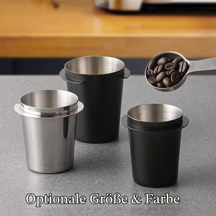 58mm Dosierbecher, Barista Zubehör Coffee Dosing Cup Edelstahl, Schwarz Siebträger Zubehör Kaffee Do