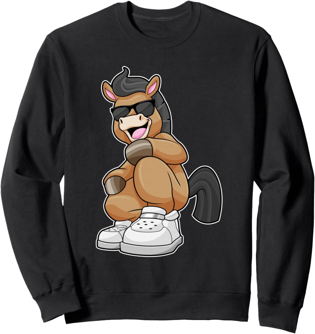 Pferd Sonnenbrille Schuhe Sweatshirt