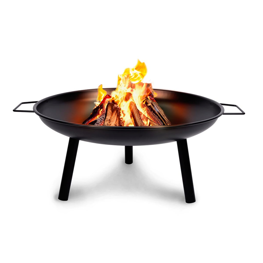 alpina Feuerschale Ø60 cm Feuerkorb mit Griffen - Feuertonne für den Garten - Terrassenofen für Bren
