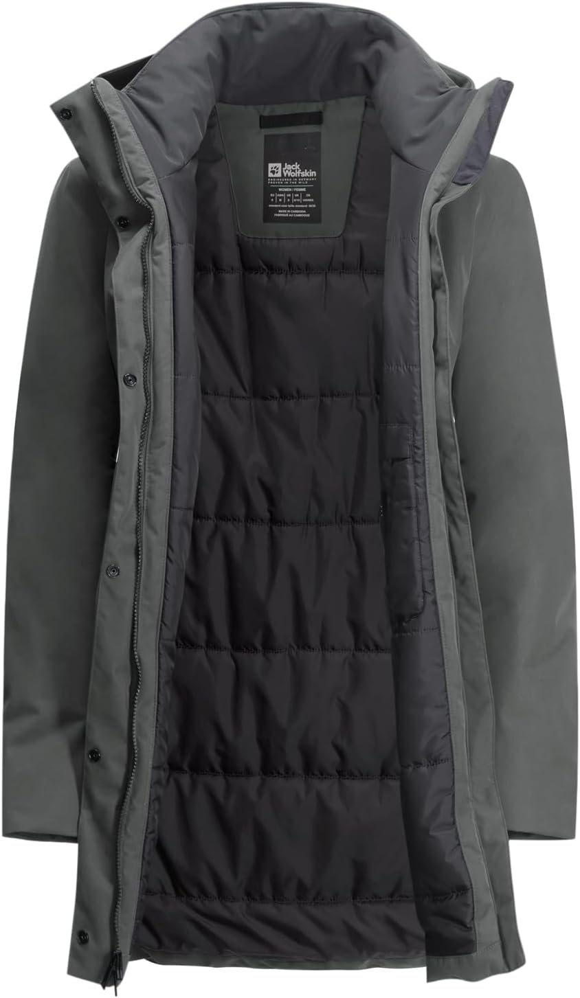 Jack Wolfskin Damen Salier Coat Coat XL slate green, XL slate green