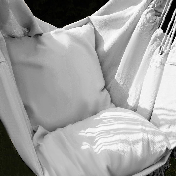 Hängesessel Outdoor 97 x 130 cm Grau bis 120 kg - Schaukelsessel Outdoor und Innen - Hängeschaukel P