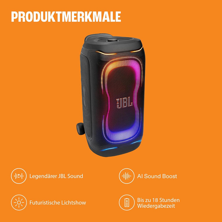JBL PartyBox 330 Tragbarer Partylautsprecher, Schwarz | JBL Sound, Lichtshow, AI Sound Boost, Blueto