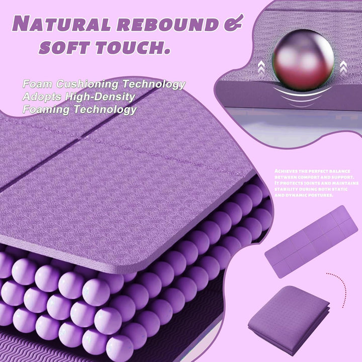 Faltbare Yogamatte Reise Leicht 183 x61x0.4 cm Reiseyogamatte Leicht Faltbar Tragbare Yoga Matte Rut