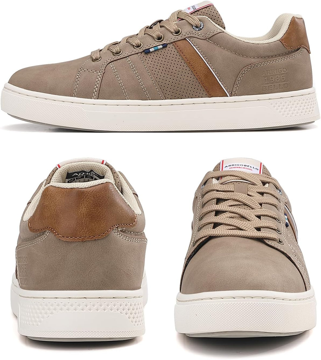 ARRIGO BELLO Herren Freizeitschuhe Schuhe Sneakers Wanderschuhe Leders Laufschuhe Leichtgewicht Outd