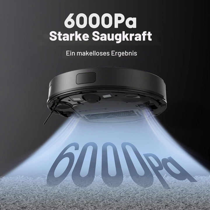 Ultenic Saugroboter mit Wischfunktion 6000Pa, Staubsauger Roboter mit LiDAR Navigation, 3 in 1 Saug