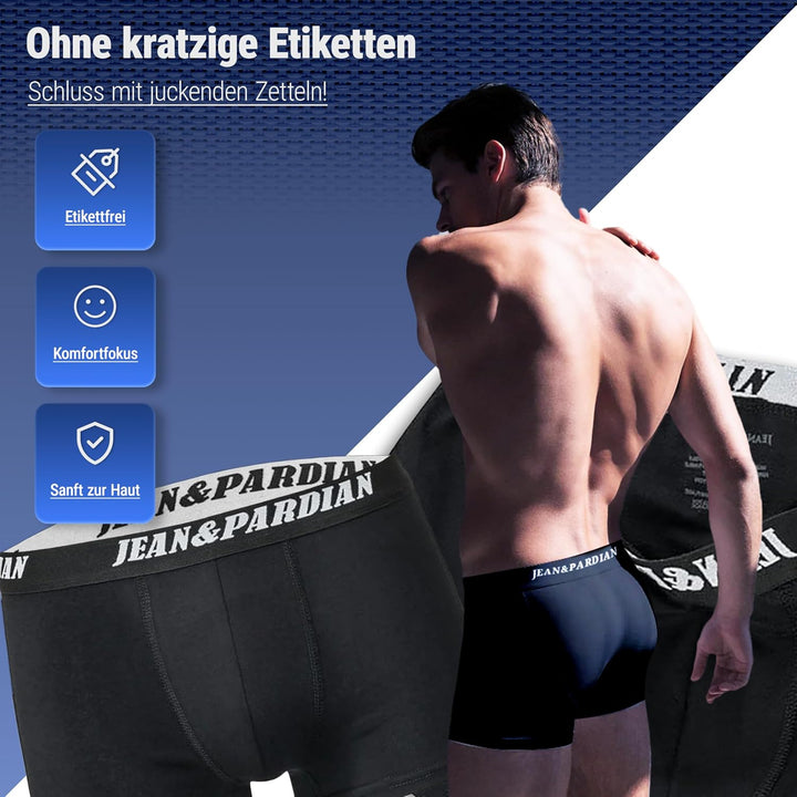 Jean&amp;Pardian Retro Boxershorts 8er &amp; 12er Pack - Bequeme &amp; atmungsaktive Unterwäsche für Herren aus