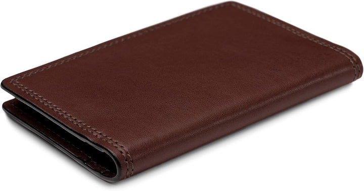 Bosca Visitenkartenetui für Herren, Dunkelbraun, 4" x 2.75" x 0.25", Dolce Collection - Visitenkarte