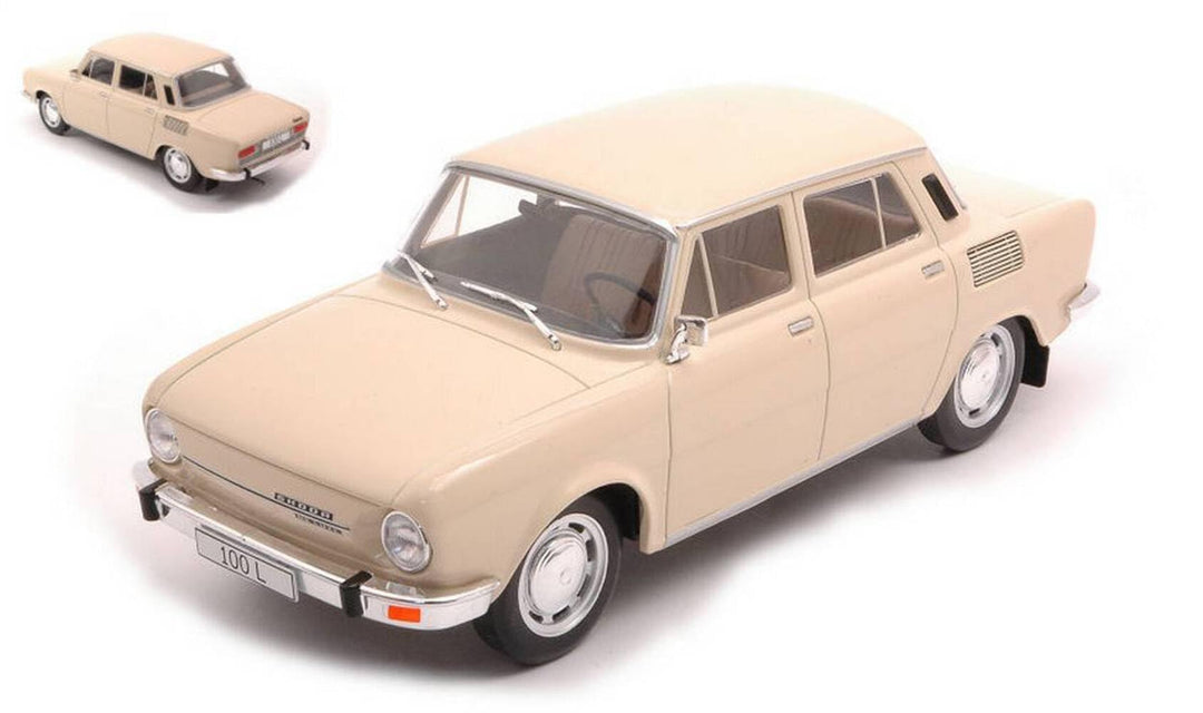 Modell in Treppe kompatibel mit Skoda 100 L Light Beige 1:24 Whitebox WB124077