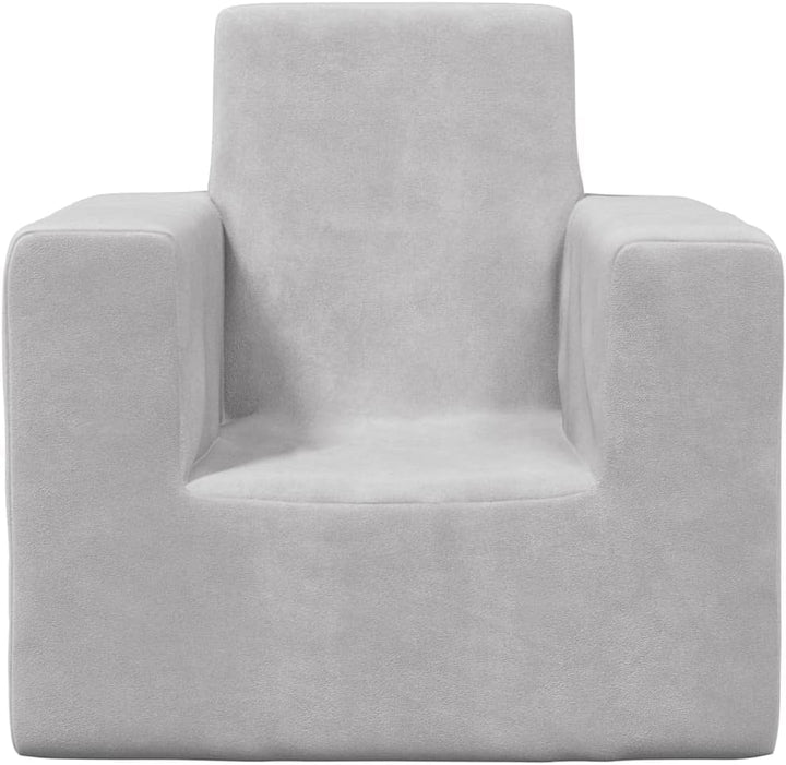 Kindersofa 52x39x50 cm Hellgrau Weich Plüsch Kinderzimmer MöBel Schlafcouch Mini Sofas & Couches Kin