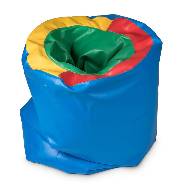 Sensory Owl Sensorischer Tunnel Pouf Mit Füllung 2in1 Für Kinder 90 x 70 cm Sitzkissen Sinnestunnel