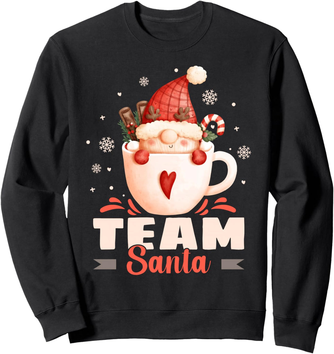 Weihnachts-Wichtel in einer Tasse, Team Santa, Gnom Sweatshirt