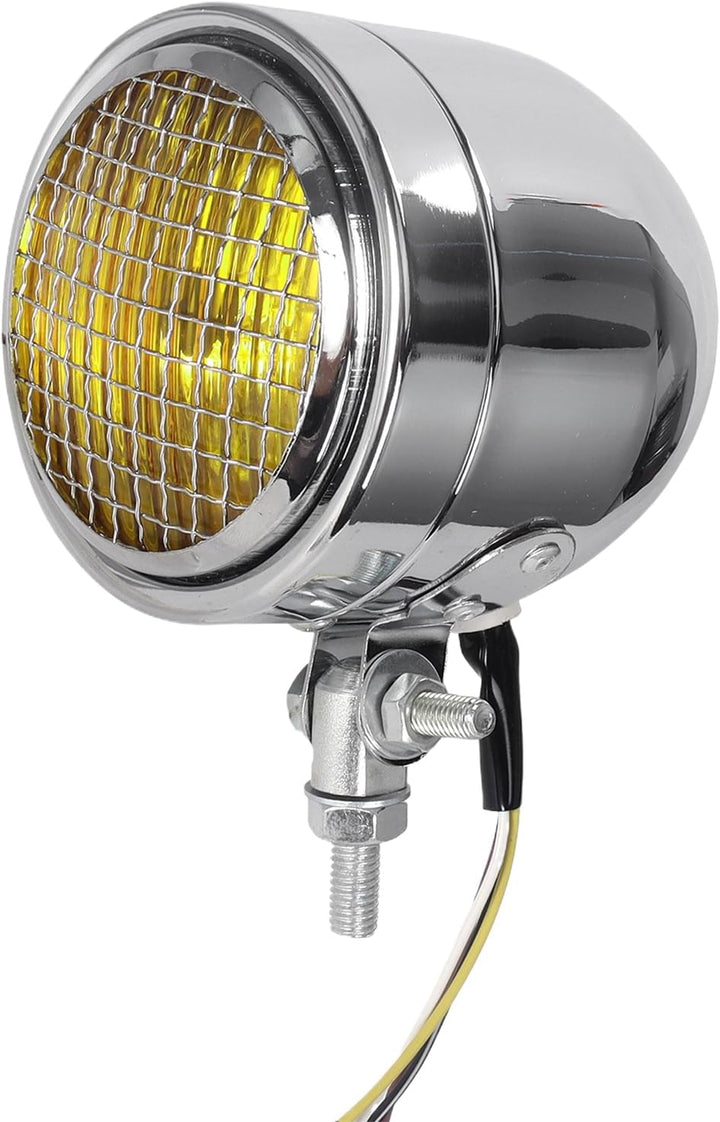 Retro Motorrad-Scheinwerfer | Lampe mit hoher Sichtbarkeit mit Schale, Leuchtmittel für Motorradsche