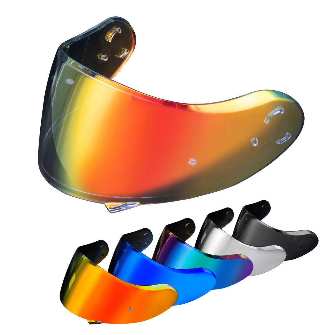 PSLER Helm Visier für Neotec 2 - Verspiegelt Helmvisier für Shoei Neotec 2 CNS-3 Getöntes Visier Mot