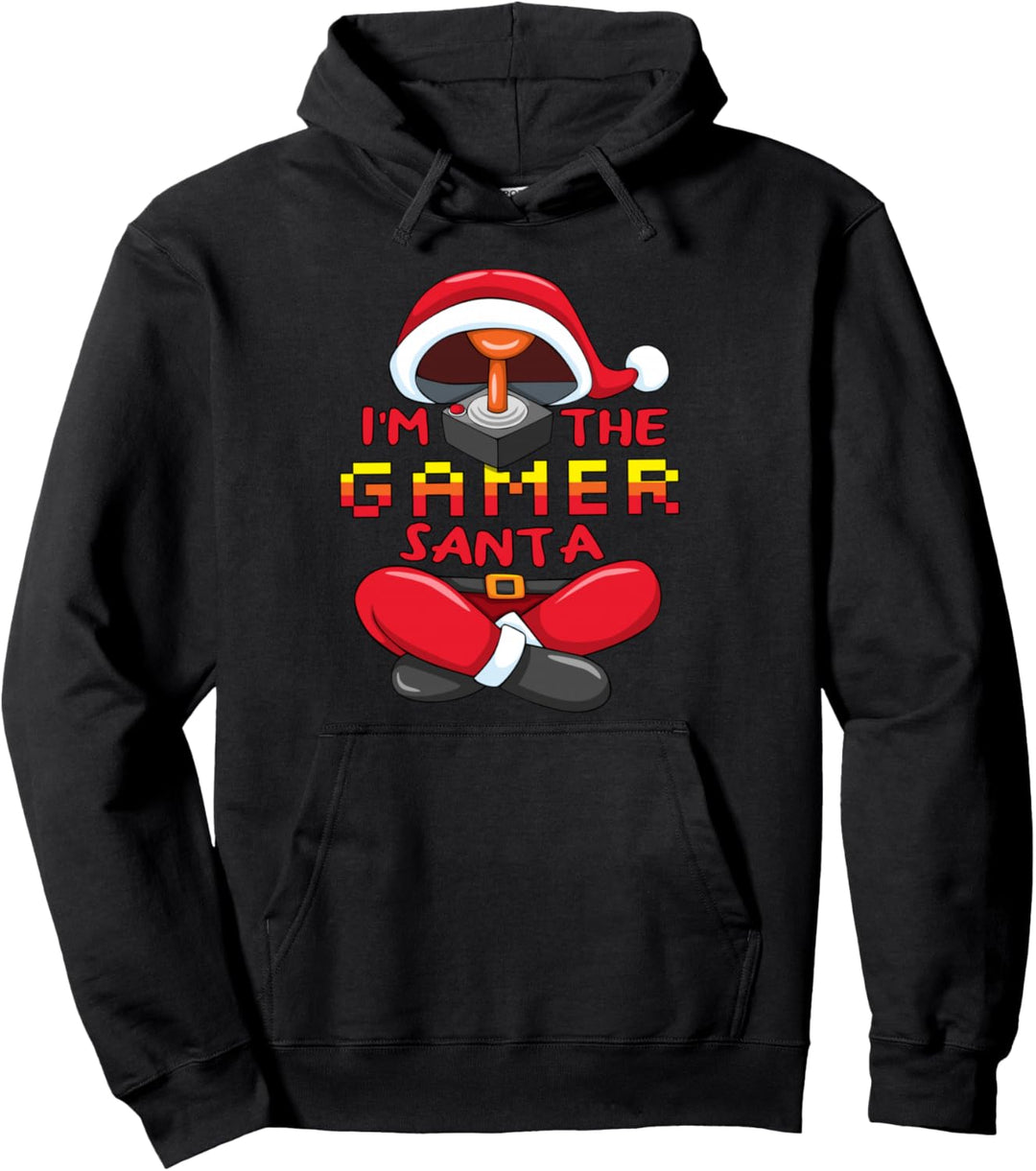 Der Gamer Weihnachtsmann Gaming Geek Weihnachten Konsole Hut Pullover Hoodie