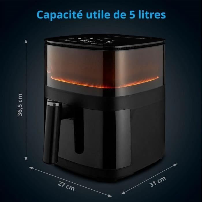MEDION X10 XL Heissluftfritteuse (5 Liter Frittierkorb, innovative Wassersprühfunktion für krosse kn