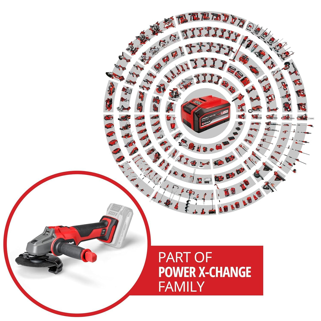 Einhell Professional Akku-Winkelschleifer AXXIO 18/125 Power X-Change (18 V, 700 W, 125 mm Scheiben-