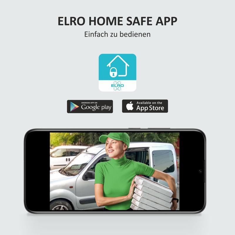ELRO DV4000IP-4 DV4000 Video Türsprechanlage, Grau, 4 Appartment Mit App 4 Appartment, Mit App 4 App