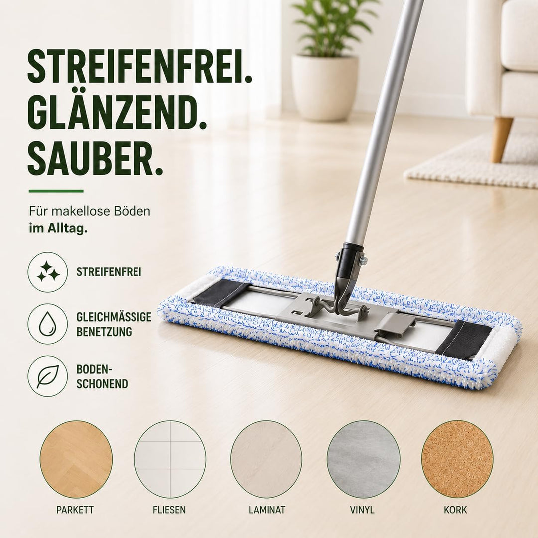 FSProdukte Bodentuch BLAUEXTREM, hochwertige Microfasern, 42 Zentimeter, kompatibel mit Hara Leifhei