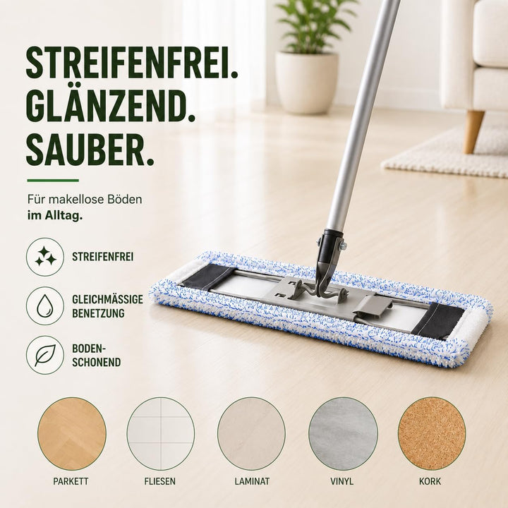 FSProdukte Bodentuch BLAUEXTREM, hochwertige Microfasern, 42 Zentimeter, kompatibel mit Hara Leifhei