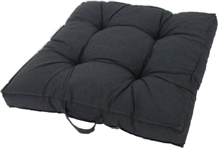 Chicreat Kastenkissen Loungekissen, 2er-Set 50 x 50 cm Dunkelgrau 50x50 cm - Kastenkissen Dunkelgrau