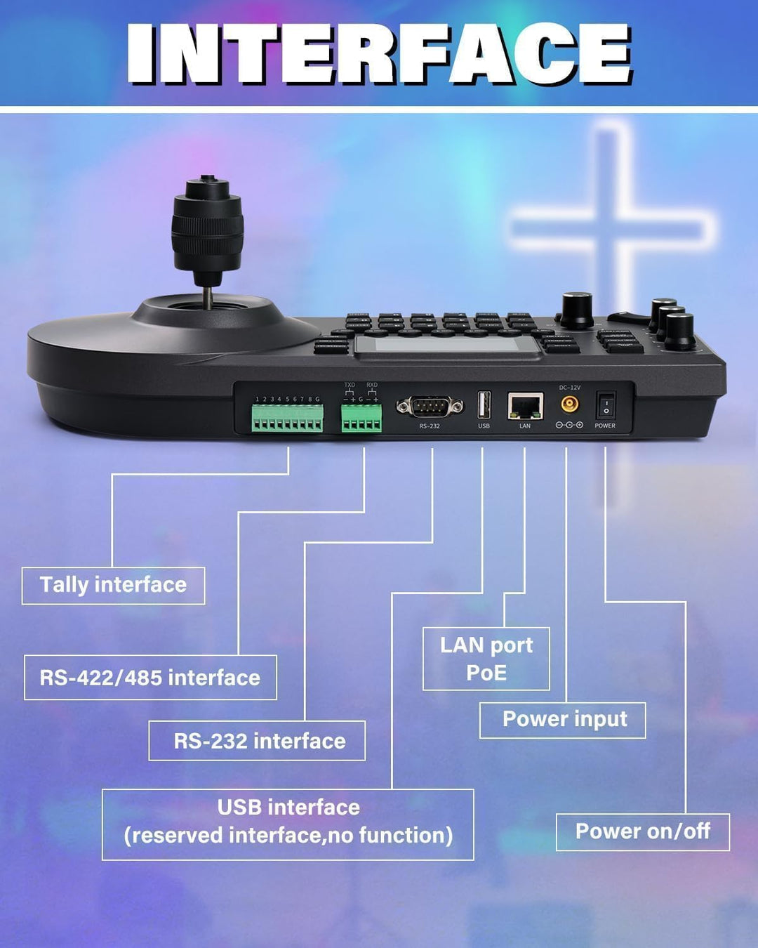 FoMaKo KC608 Pro IP LAN Streaming Kamera PTZ Controller PoE RS232 RS485, 3D PTZ Kamera Keyboard Cont