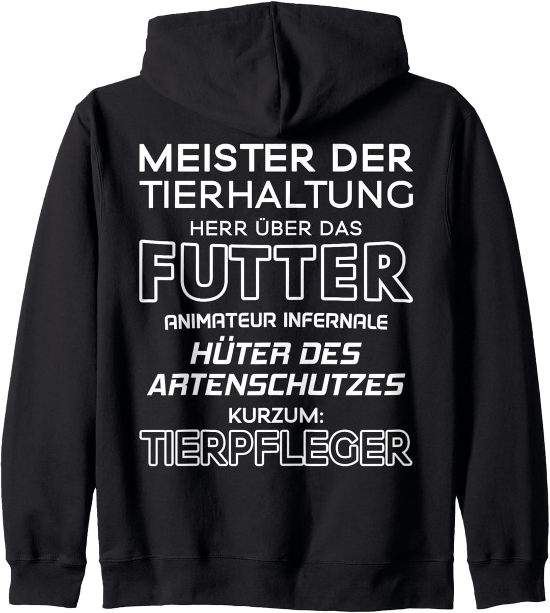 Tierpflege Hüter des Artenschutzes Tierpfleger Kapuzenjacke