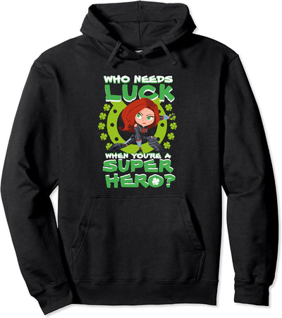 Marvel Black Widow St. Patrick's Day Lucky Super Hero Pullover Hoodie