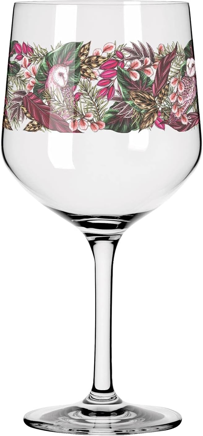 Ritzenhoff 3691002 Gin-Glas 700 ml - Serie Schattenfauna Set Nr. 2 – 2 Stück, Leopard &amp; Eule – Made