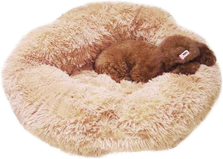 YUPPIE TONE Hundebett, Katzenbett,Waschbar Flauschiges Weicher Plüsch Rund Donut Tragbare Schlafsofa