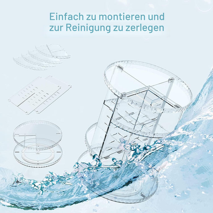 Withosent Make Up Organizer, 360° Drehbar Schminktisch Kosmetik Aufbewahrung, Skincare Beauty Schmin