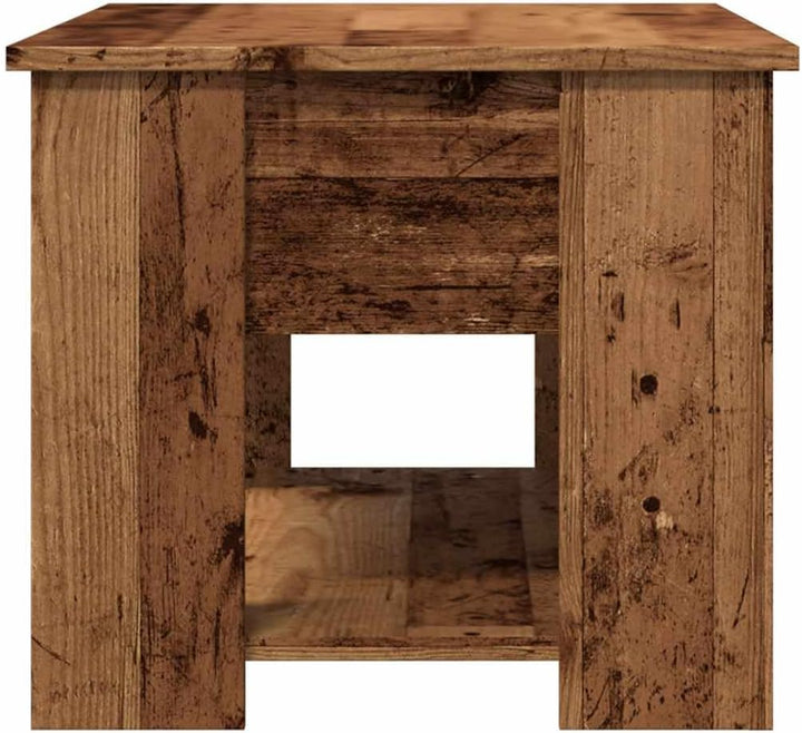 vidaXL Couchtisch Altholz-Optik 79x49x41 cm Holzwerkstoff, Couchtisch höhenverstellbar, Sofatisch, B