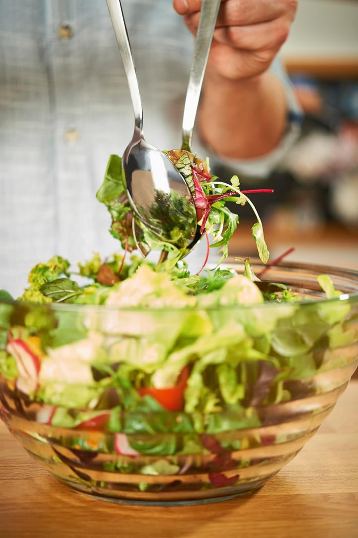 RÖSLE Salatbesteck VS 600, Hochwertige Salatschöpfer aus Edelstahl 18/10 zum Servieren von Salat, Se