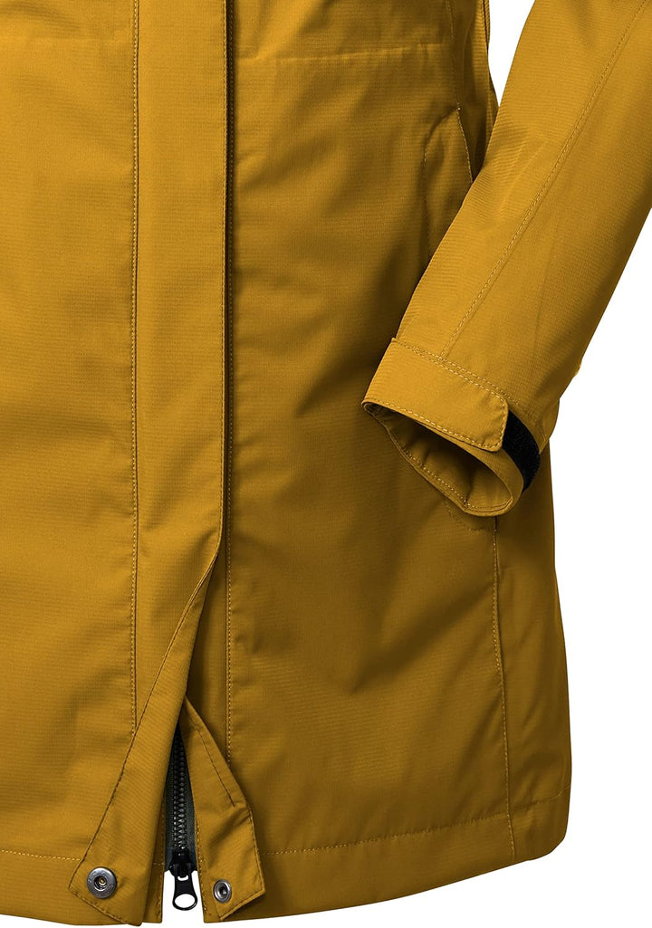Killtec Damen Kos 93 Wmn Prk 2 1/2 Lagen Funktionsparka/Parka mit abzippbarer Kapuze 36 dunkelgelb,