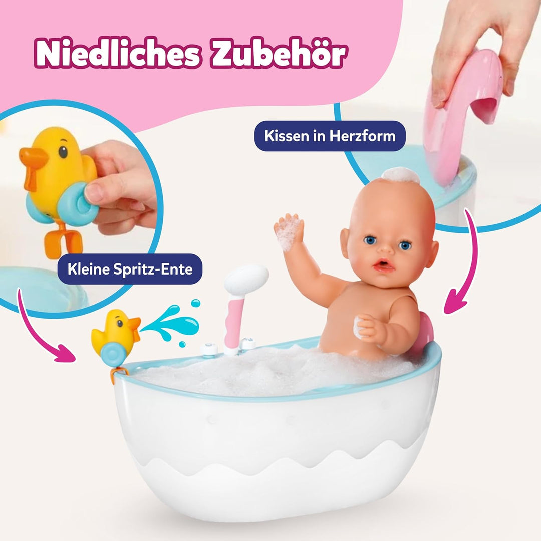 Zapf Creation 832691 BABY born Bath Badewanne - Puppenbadewanne mit Farbwechsel- und Soundfunktion,
