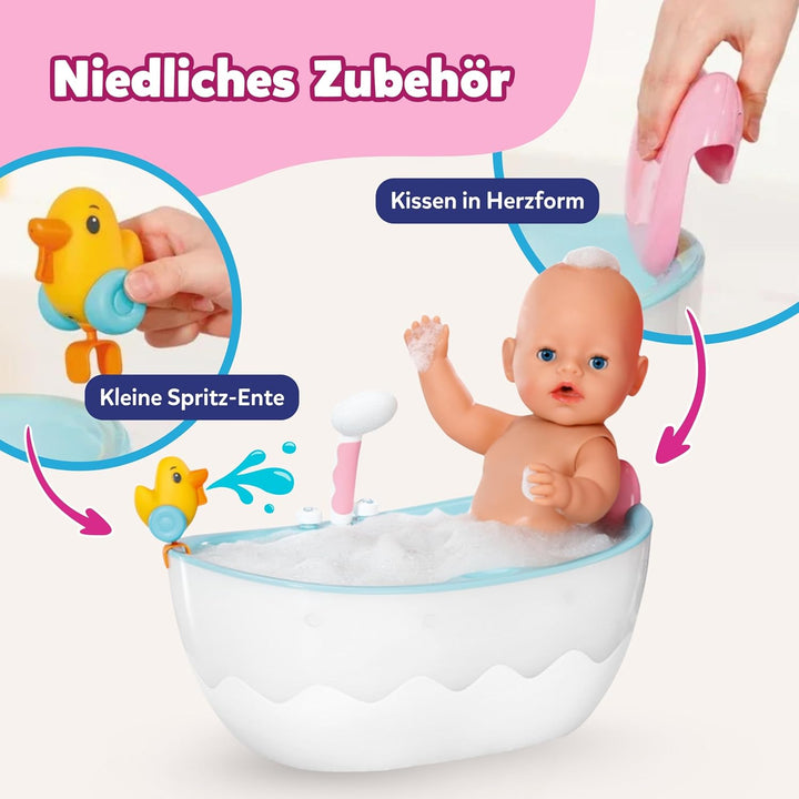 Zapf Creation 832691 BABY born Bath Badewanne - Puppenbadewanne mit Farbwechsel- und Soundfunktion,
