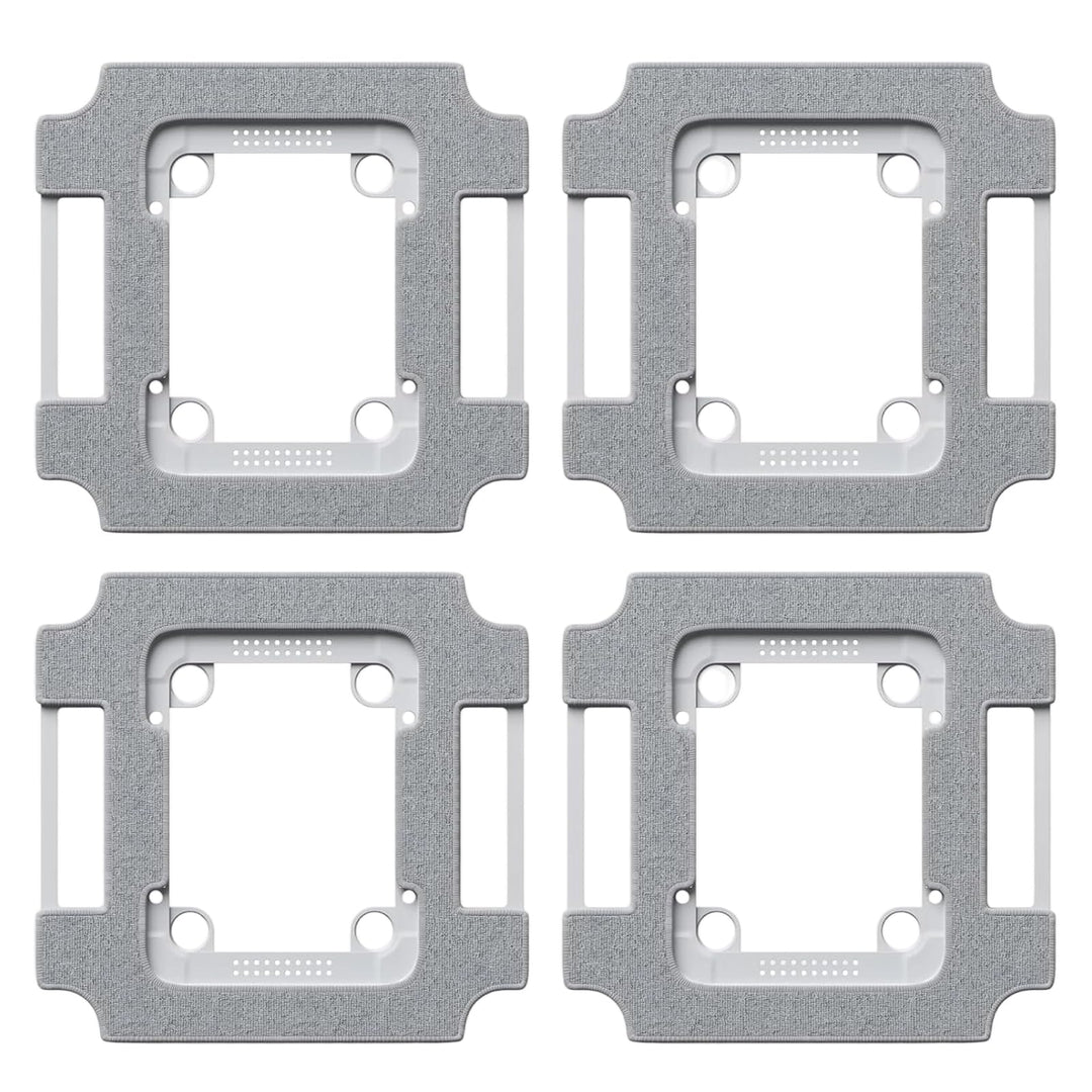 4er-Pack Mikrofaser-Reinigungspad mit Halterung für Ecovacs Winbot W3 Omni Fensterreinigungsroboter,