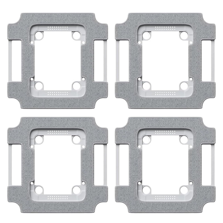 4er-Pack Mikrofaser-Reinigungspad mit Halterung für Ecovacs Winbot W3 Omni Fensterreinigungsroboter,