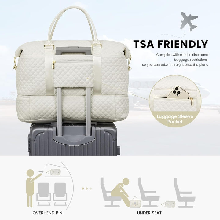 LOVEVOOK Sporttasche Damen Reisetasche Gross Weekender Travel Duffle Bag mit Kulturbeutel Handgepäck