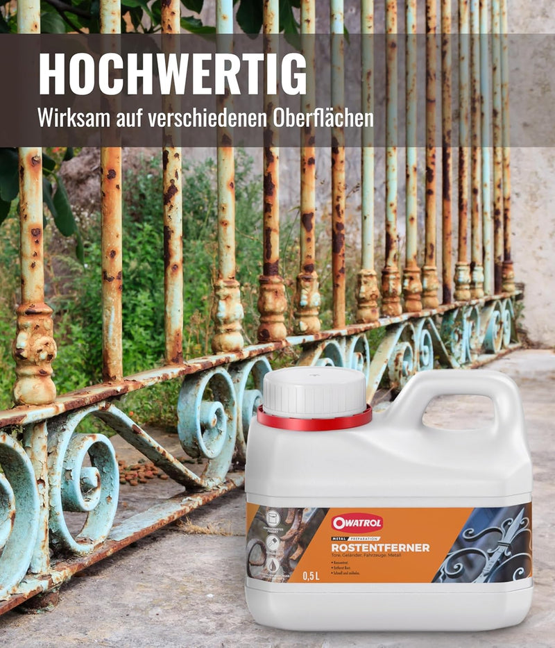 OWATROL® Rostentferner [0,5 Liter] - Auto - Kfz - Rust Remover - Metall, 0,5 Liter