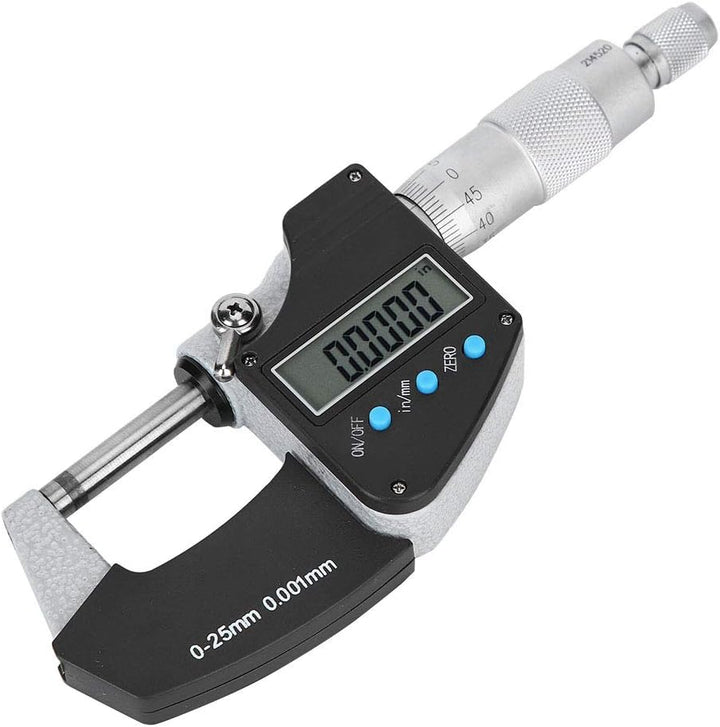 Digit Aussenmikrometer Zoll Mikrometer Grossbild Digital Metric Imperial 0,001 mm Genauigkeit 0‑25 m