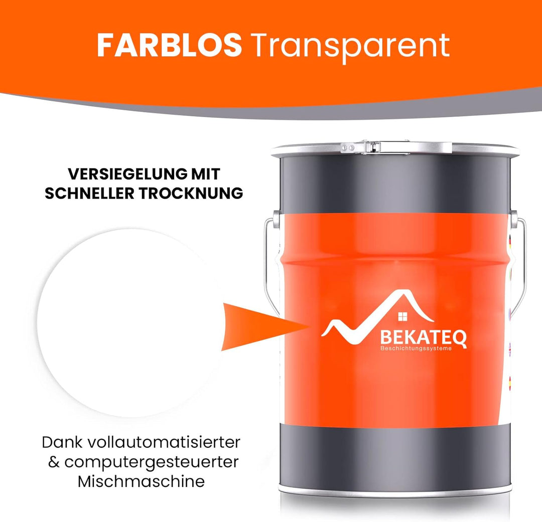 BEKATEQ 1K PU Versiegelung 2kg farblos, BK-635PU für Beton, Holz, Fliesen, Steinteppich aussen innen