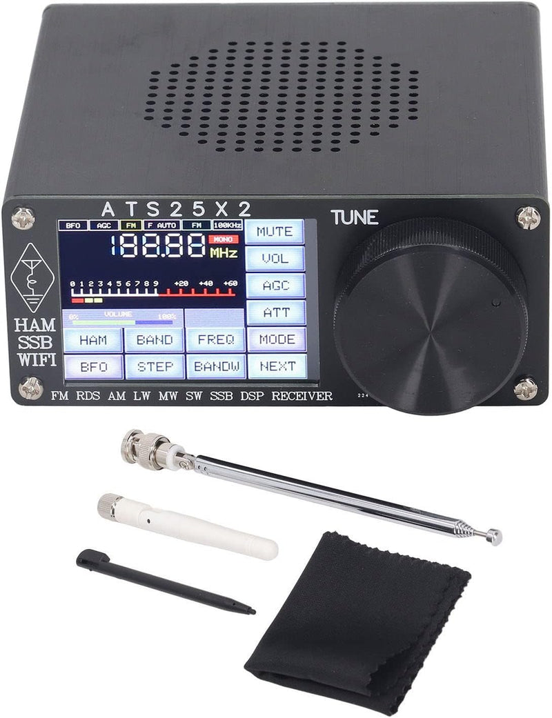 ATS25X2 Vollband Funkempfänger, DSP Empfänger FM LW MW SW SSB Kurzwellenempfänger mit 2,4 Zoll Farb