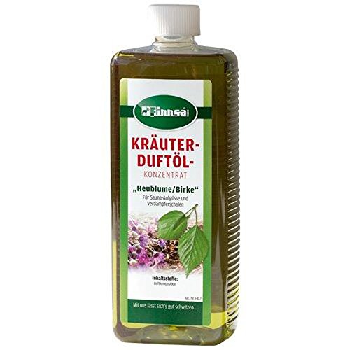 Finnsa Duftöle für Sauna und Verdampferschalen 1,0 l, Heublume/Birke 1 l (1er Pack) Heublume/Birke,