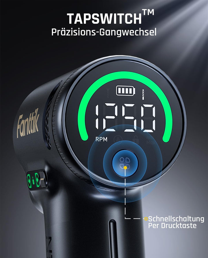 Fanttik K2 Ultra Akku-Bohrschrauber mit 2500-mAh-Akku, Akkuschrauber Max. 30 Nm, Max. 1250 U/min, Ta