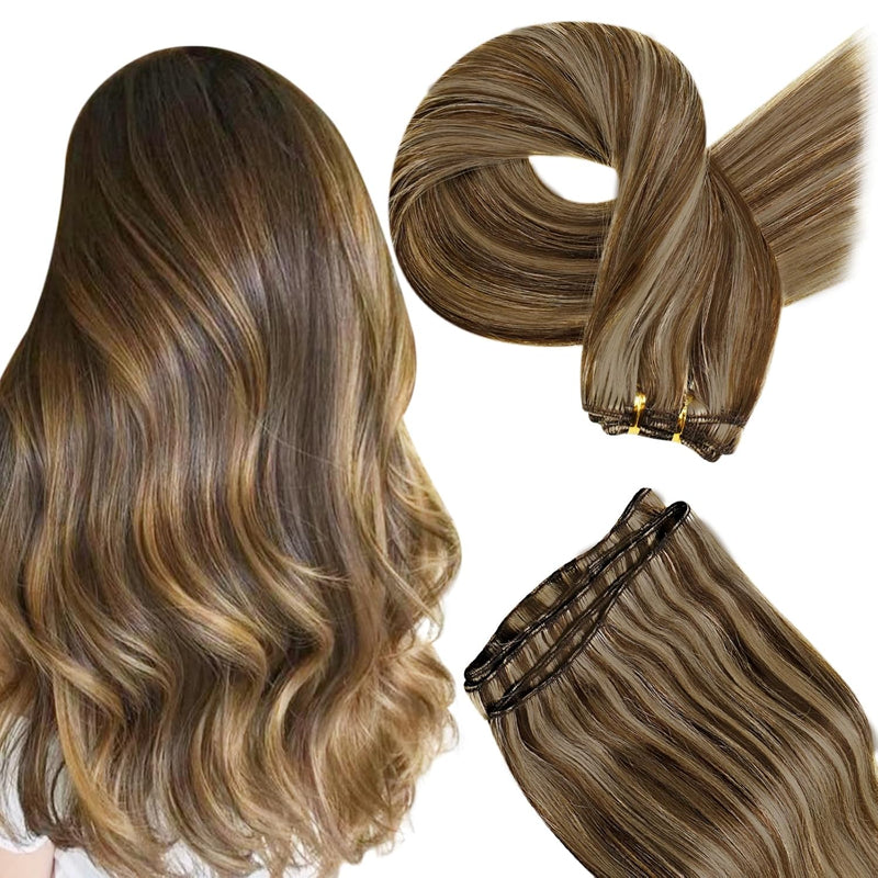 Hetto Braun Extensions Tressen Echthaar Remy Tressen Extensions Echthaar Braun Tressen Echthaar Exte
