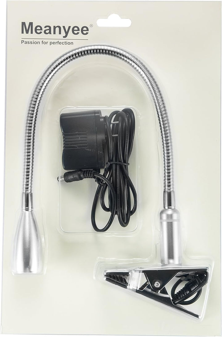 Meanyee 3W berührungsempfindlich stufenlos dimmbare flexible Schwanenhals Clip auf Schreibtisch Lese