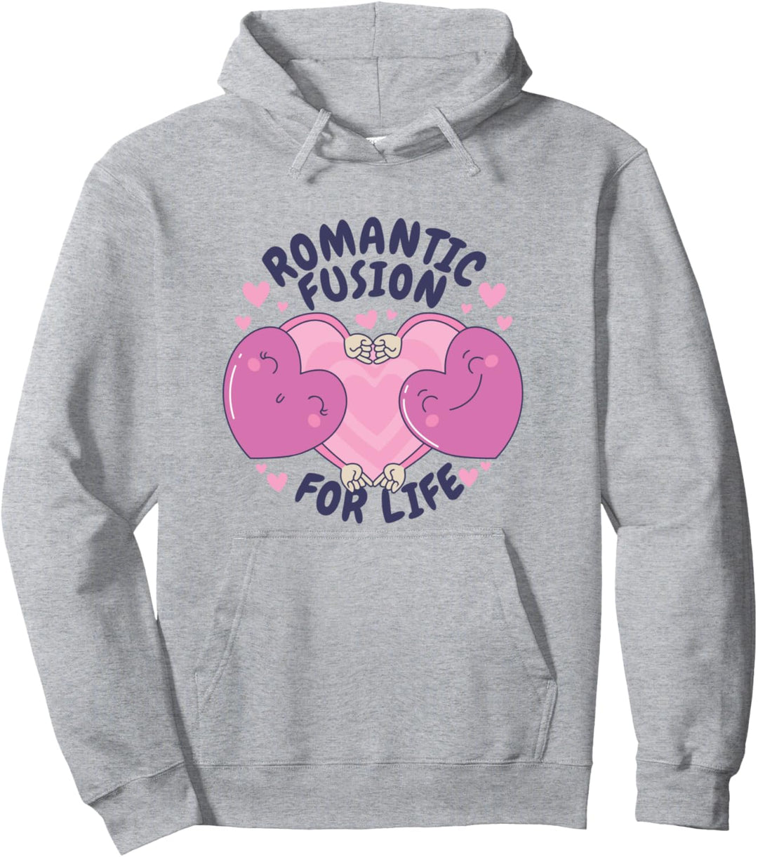 Herzfusion für Geliebter Partner am Valentinstag Pullover Hoodie